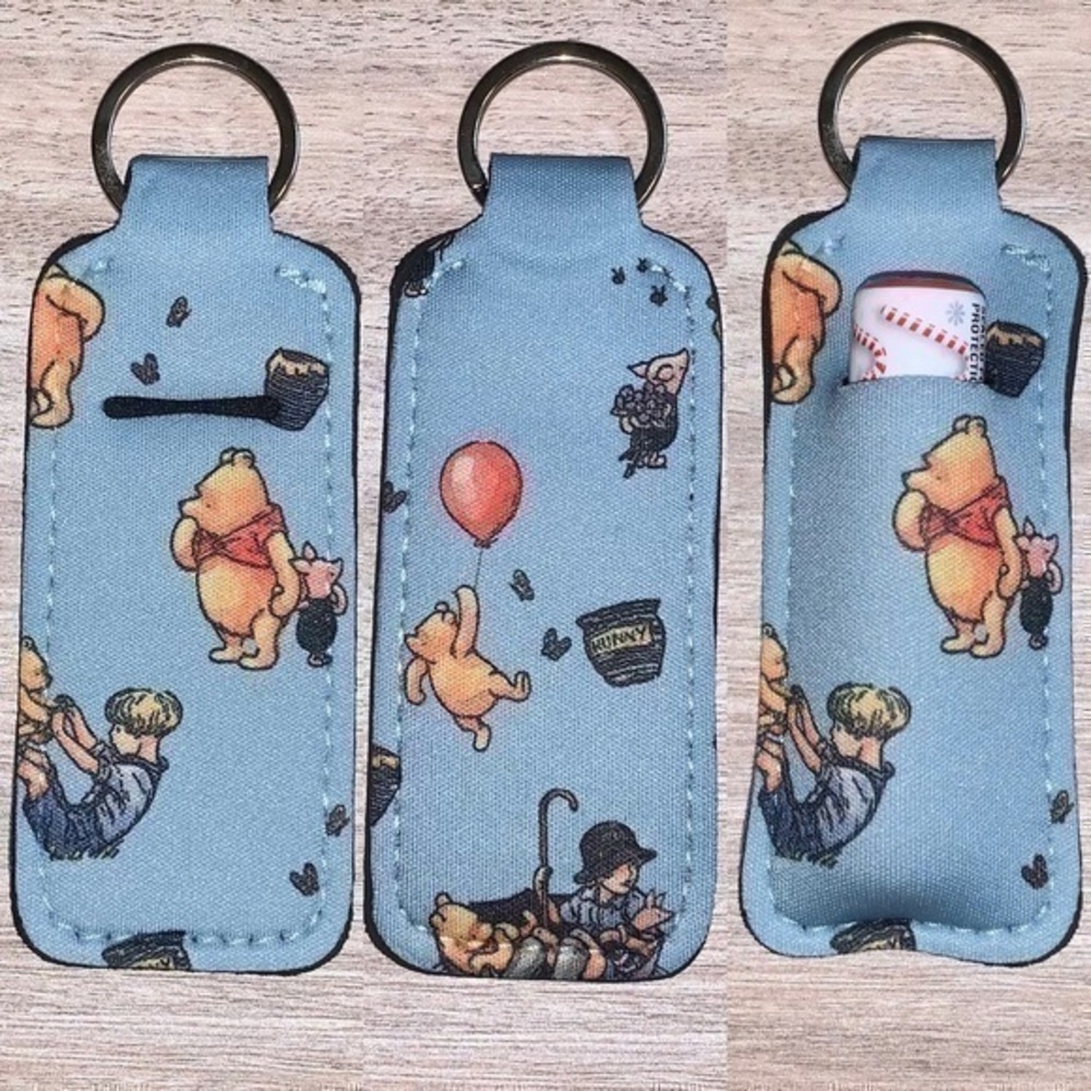 Disney Winnie the Pooh blue chapstick holder new